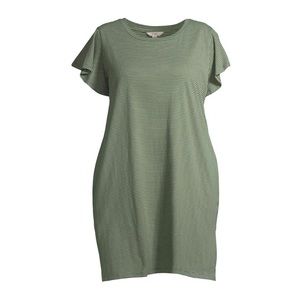 Flutter Sleeve T-Shirt Dress 🔴